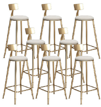 Nordic Bar-stool Round Seat Counter Bar Stool with Metal Legs