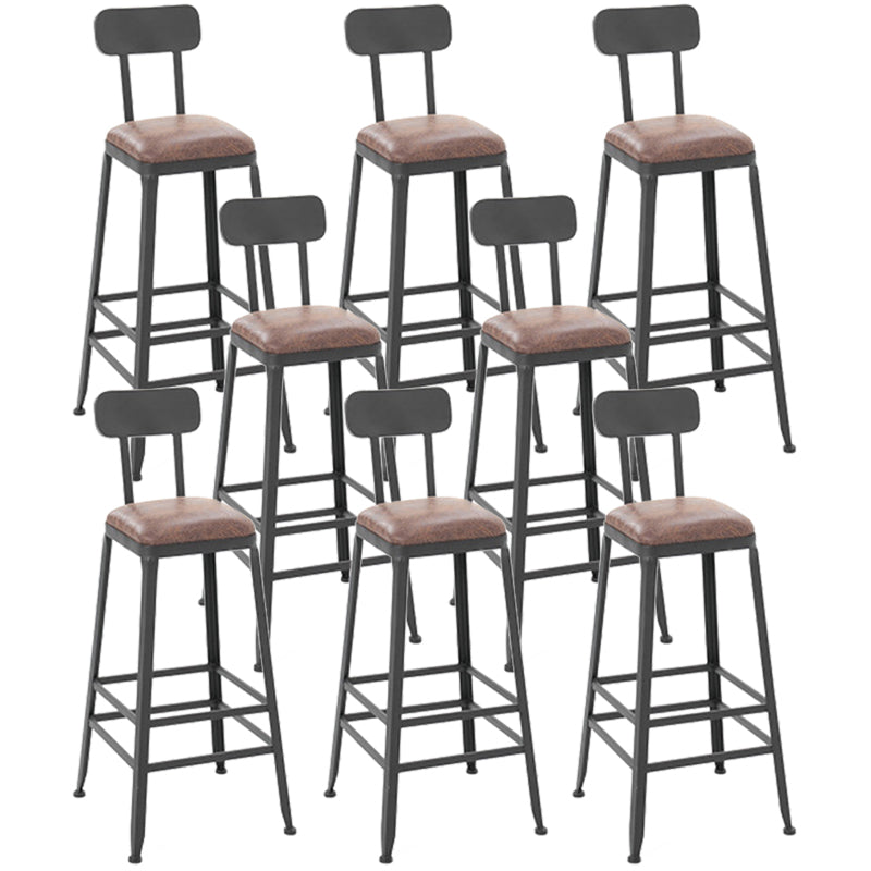 Contemporary Style Counter-height Stool Living Room Bar Stool with Metal Legs
