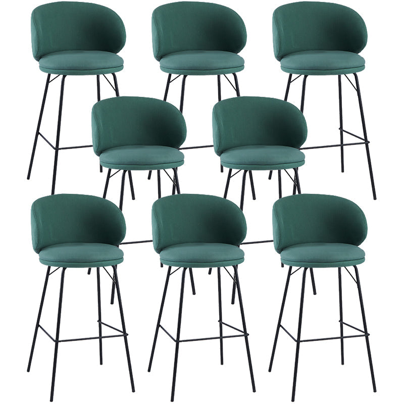 Modern Style Upholstered Counter Stool Low Back Bar Stool for Living Room