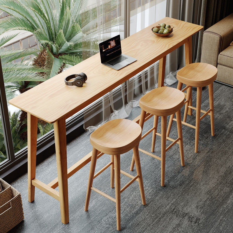 Modern Style Wood Bar Counter Table Rectangle Bar Counter Table for Home 70.9"L x 17.7"W x 41.3"H Without Chairs Clearhalo 'Bar Furniture' 'Bar Tables' 'bar_tables' 'furn' 'furn_bar_tables' 'Furniture' 'Kitchen & Dining Furniture' 6248051