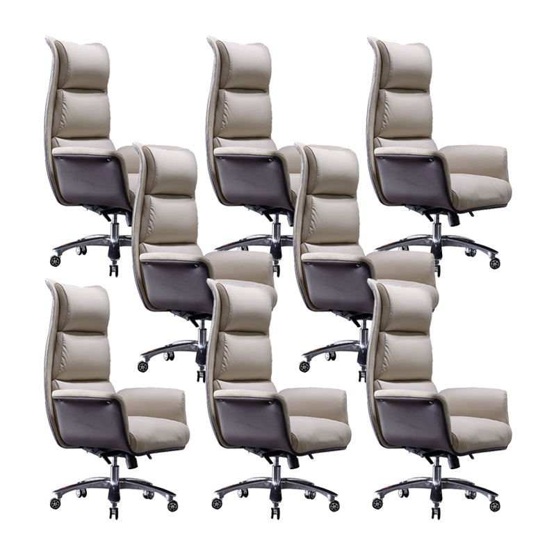 Sedia moderna manager in pelle finta sedia a base di armi imbottita con cornice cromata