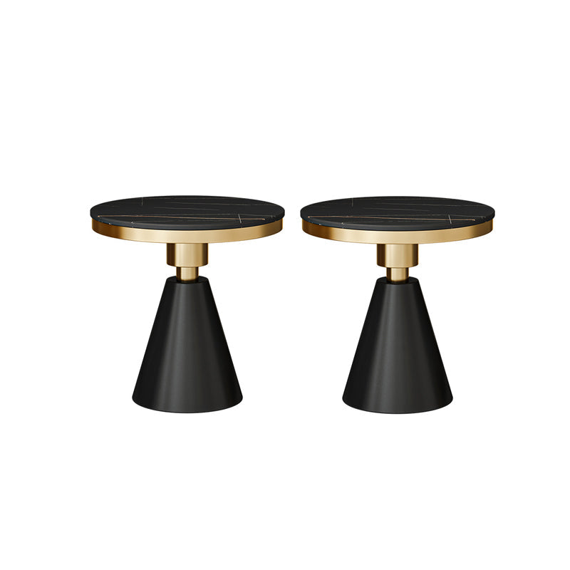 Mesa de metal de la tabla de metal de la parte superior de la pizarra redonda modernista