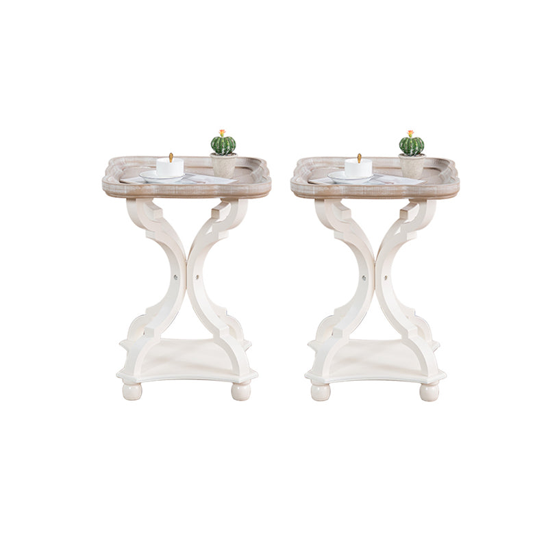 Tavolo laterale rustico Legno massiccio 4 gambe tavolo da soggiorno in difficoltà