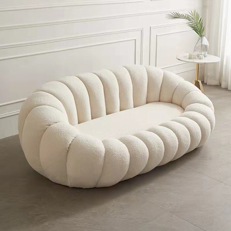 Moderne 27,55 "H Wolle genähte Kissen Rückenhöhle Armsofa für Wohnung