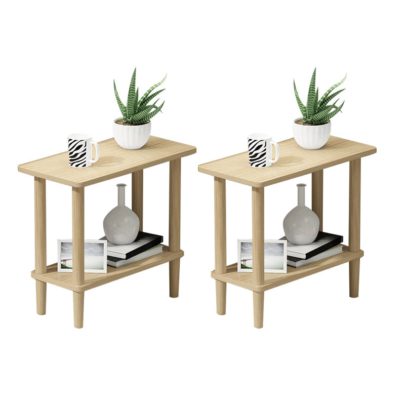 Mesa de esquina de 2 niveles moderna de madera