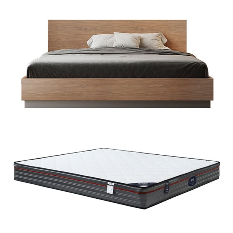 Marco de cama de plataforma de panel rectangular cama estándar natural con cajones