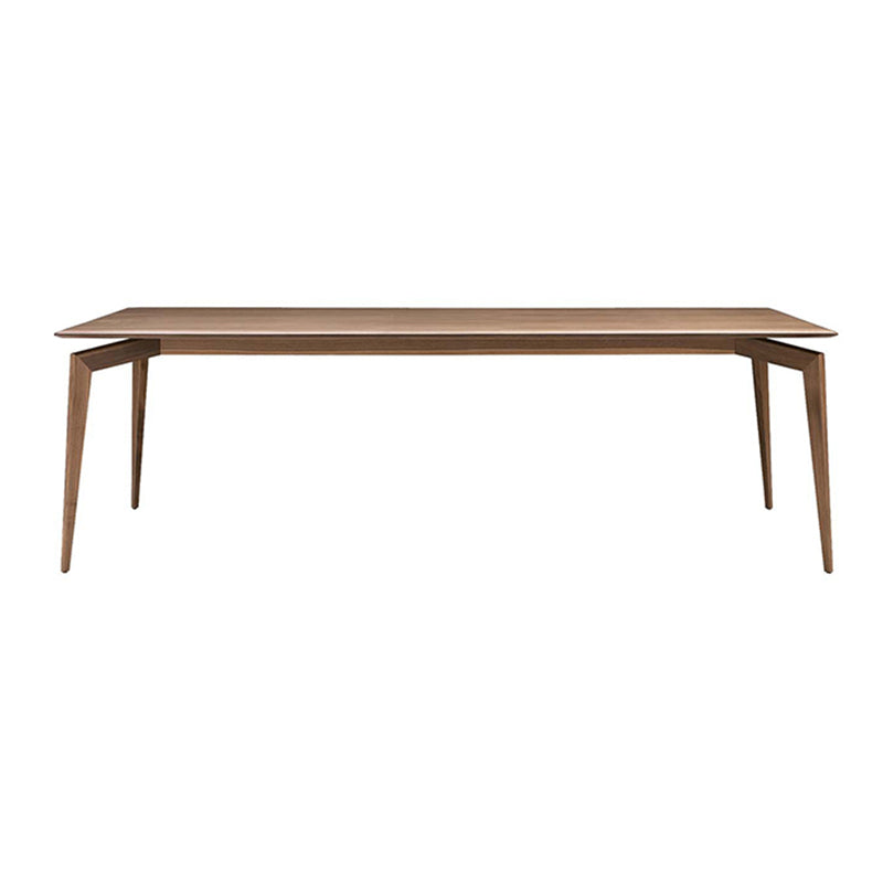 Mid-Century Modern Dining Table Solid Wood Kitchen Fixed Desk
