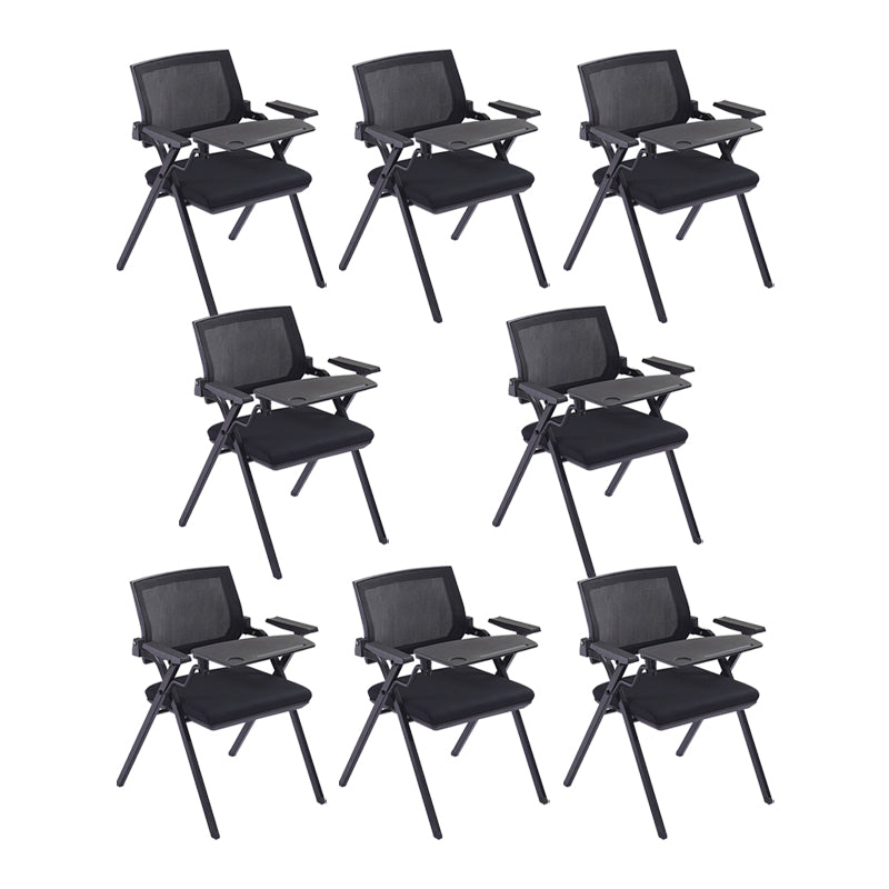 Contemporary Arms Included Desk Chair Mesh Back Conference Chair With Writing Pad 8 Piece Set Clearhalo 'furn' 'furn_office_chair' 'Furniture' 'Office Chairs' 'Office Furniture' 'office_chair' 6267585