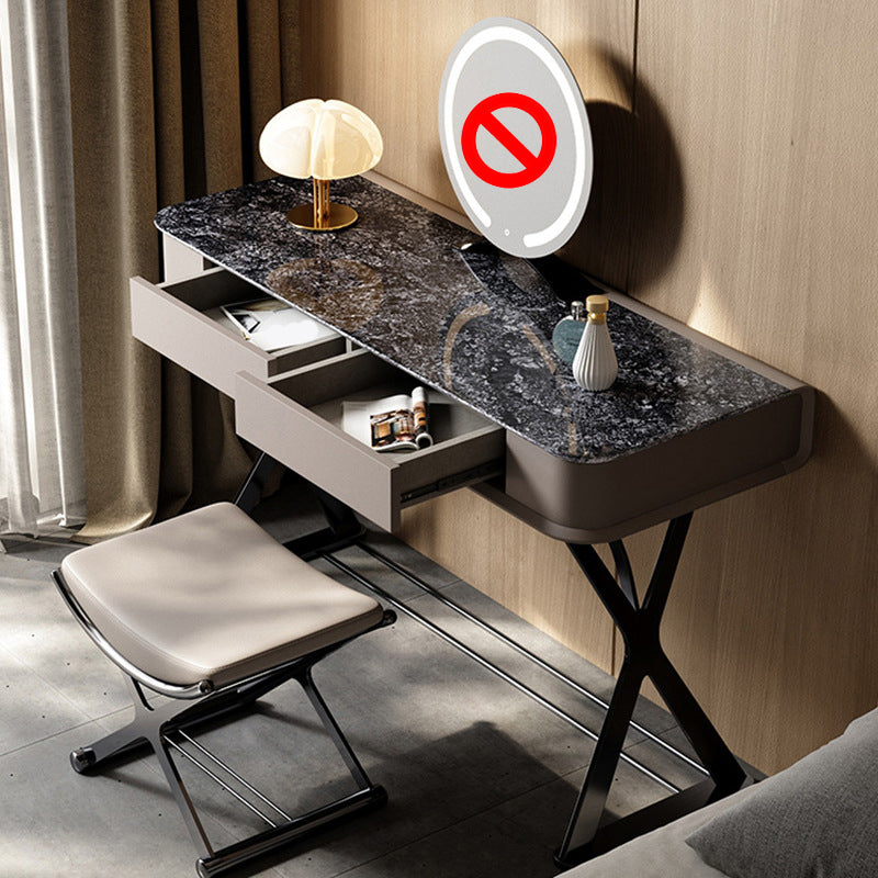 Modernism Stone Top Vanity 29.52" High Vanity Set with Stool