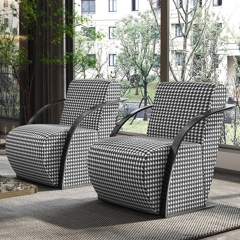 33.85" High Arm Chair Velvet Arms Included Chair for Living Room Grey Velvet 2 Piece Set Clearhalo 'Accent Chairs' 'accent_chairs' 'Chairs & Seating' 'furn' 'furn_accent_chairs' 'Furniture' 'Living Room Furniture' 6268705