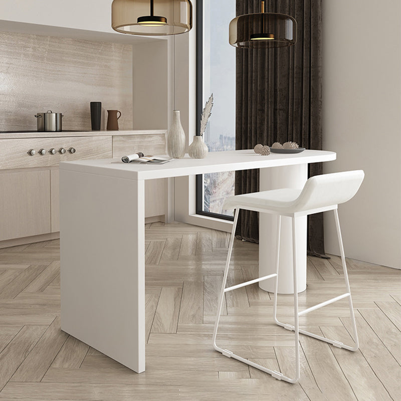 Tavolo da pranzo moderno per bar in legno massiccio per soggiorno da cucina