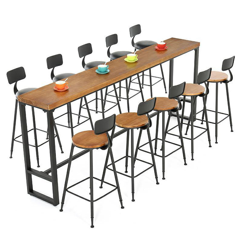 Tavolo da bar in legno massiccio di barra barra contemporanea altezza tavolo da pub per interno