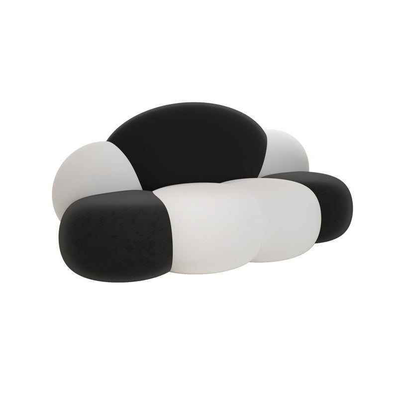 29.53" Wide Polyester Blend Curved Sofa Cloud Shape Armless Sofa