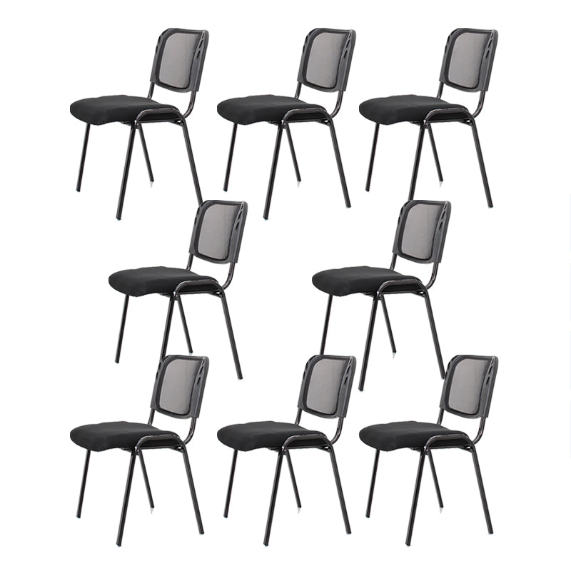 No Wheels Silla de escritorio baja con la espalda Silla de conferencia de brazos contemporáneos