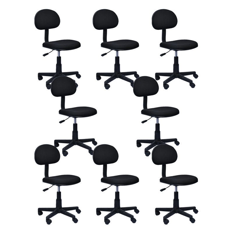 Hedendaagse draaikolk stoel Microvezel Zwart opdracht mid-back stoel