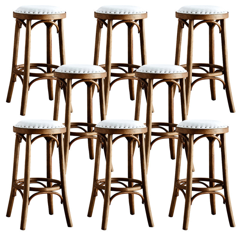 Tabouret de comptoir de siège rond de style de style industriel avec des jambes en bois