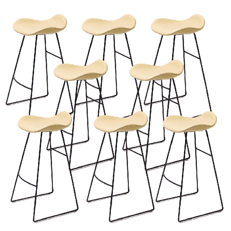 Tabouret de comptoir sans bras moderne tabouret de bar rembourré avec base en métal