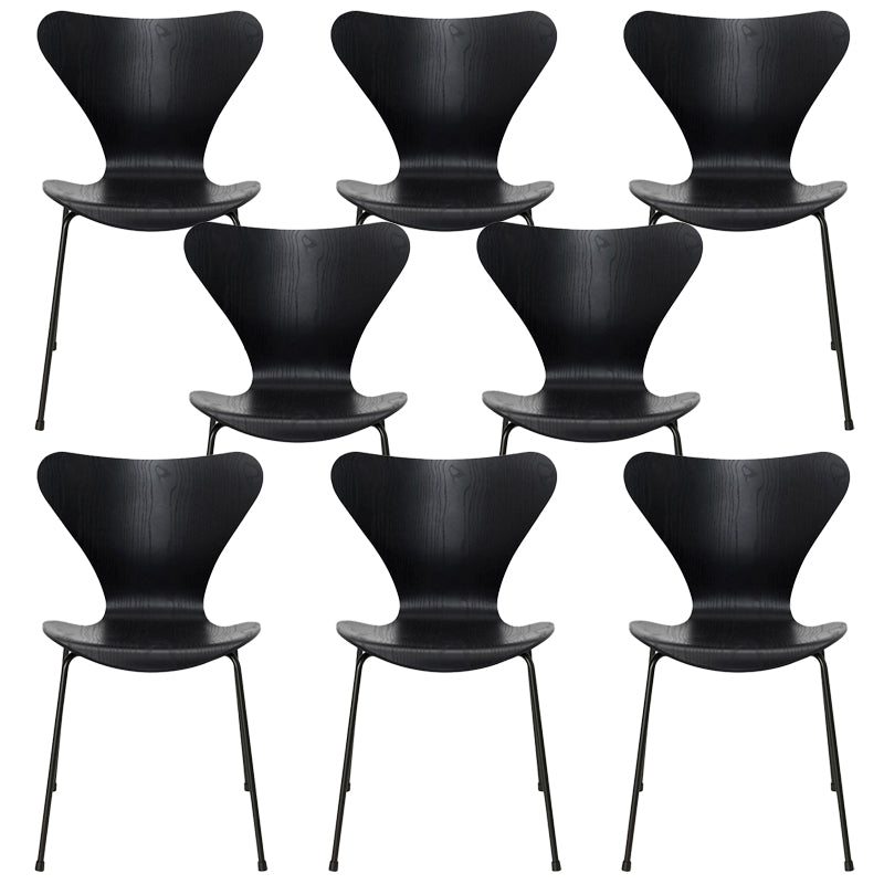 Industrial Kitchen Dining Side Chairs Armless Dining Chairs with Metal Legs