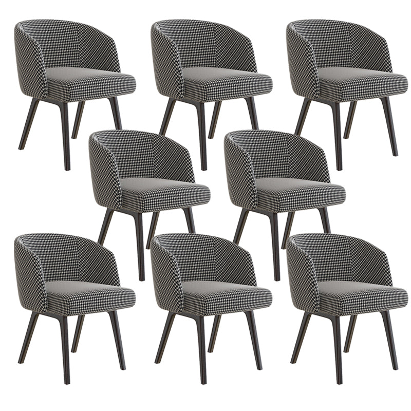 Sedia a braccio da pranzo in cucina contemporanea sedia imbottita con gambe in legno