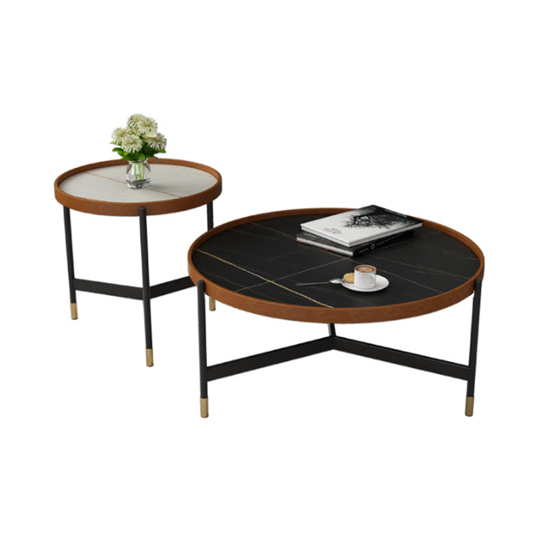 3 poten, 2 opeengestapelde salontafels, dienblad, leistenen cocktailtafel