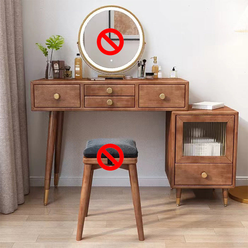 Cassetti di vanità in legno massiccio tavolo da bagno semplice