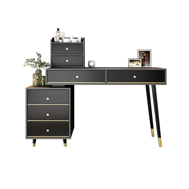 黒いメイクアップの虚栄心15.74 "幅の木製の虚栄心が保管引き出し付きセット