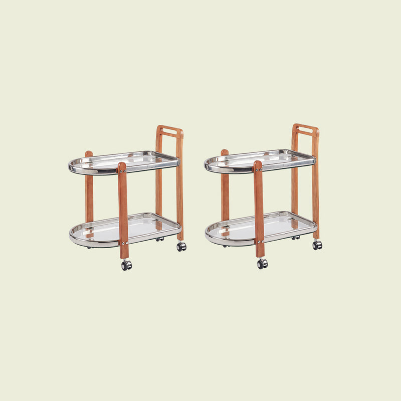 Mesa de vidrio geométrico contemporánea de la mesa de vidrio de vidrio con estante