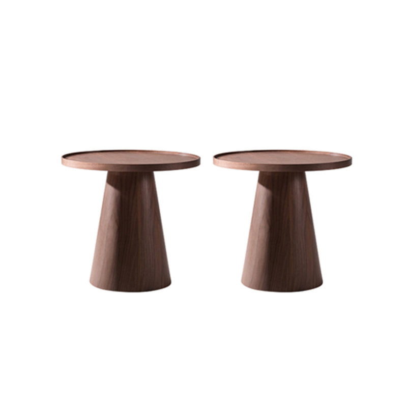 Table de fin de table massive piédestal rond de table d'appoint scandinave