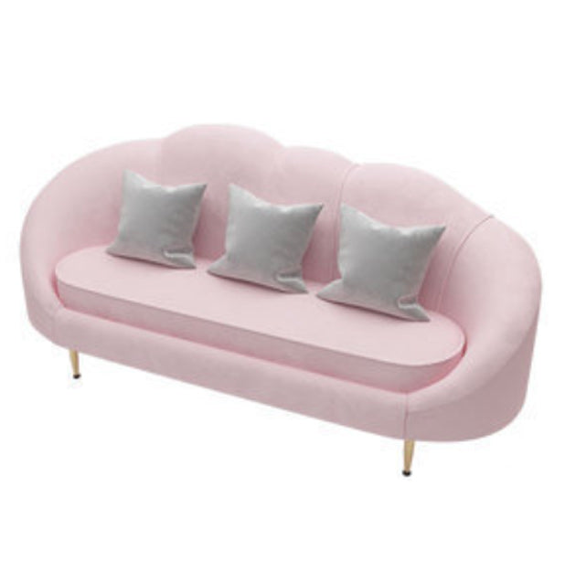 Zeitgenössischer Samtsofa mit abgerissenem Arm und engen Rücken für die Wohnung