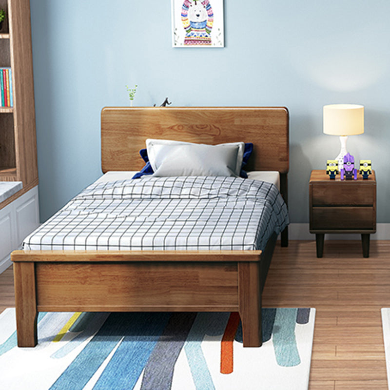 Solid Wood Rectangular Standard Bed Headboard Bed with Custom Legs Bed & Mattress Clearhalo 'Bedroom Furniture' 'Beds' 'furn' 'furn_beds' 'Furniture' 6280626