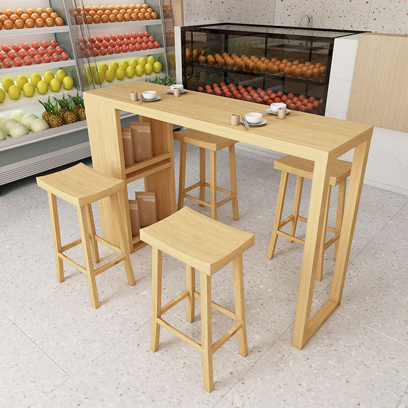 Massivholzstange Tischset 1/3/4/5 Stück Stangenhocker und Tischet Set