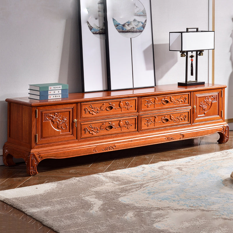 Wooden TV Cabinet Classical Storage TV Stand for Living Room 79"L x 19"W x 22"H Wood Cabinet Enclosed Storage Clearhalo 'furn' 'furn_tv_stands_entertainment_centers' 'Furniture' 'Living Room Furniture' 'TV Stands & Entertainment Centers' 'TV Stands & Media Storage Furniture' 'tv_stands_entertainment_centers' 6285662