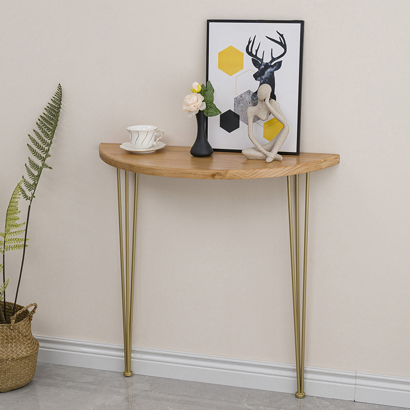31.5 Inch Height Console Table Solid Wood Contemporary Console 31"L x 12"W x 31"H Gold Clearhalo 'Console Tables' 'console_tables' 'Entry & Mudroom Furniture' 'furn' 'furn_console_tables' 'Furniture' 6286378