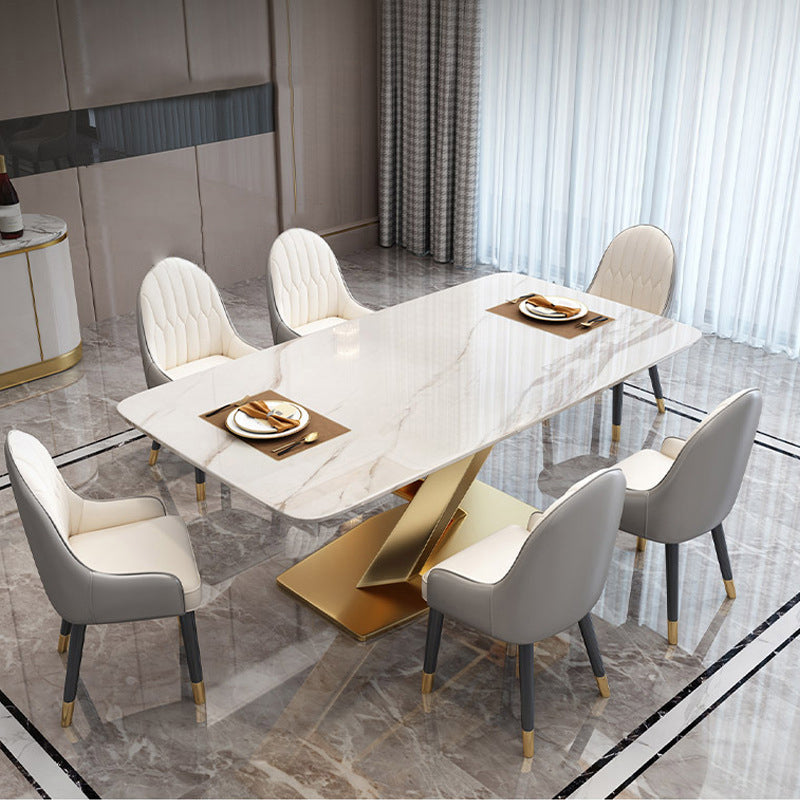 Set da tavolo da pranzo per finitura lucida 1/2/5/7 pezzi Dinette in metallo per casa