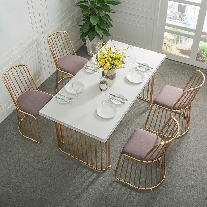 1/2/5 Pieces Modern Dinette Set White Wood Top Dining Table Set for Kitchen