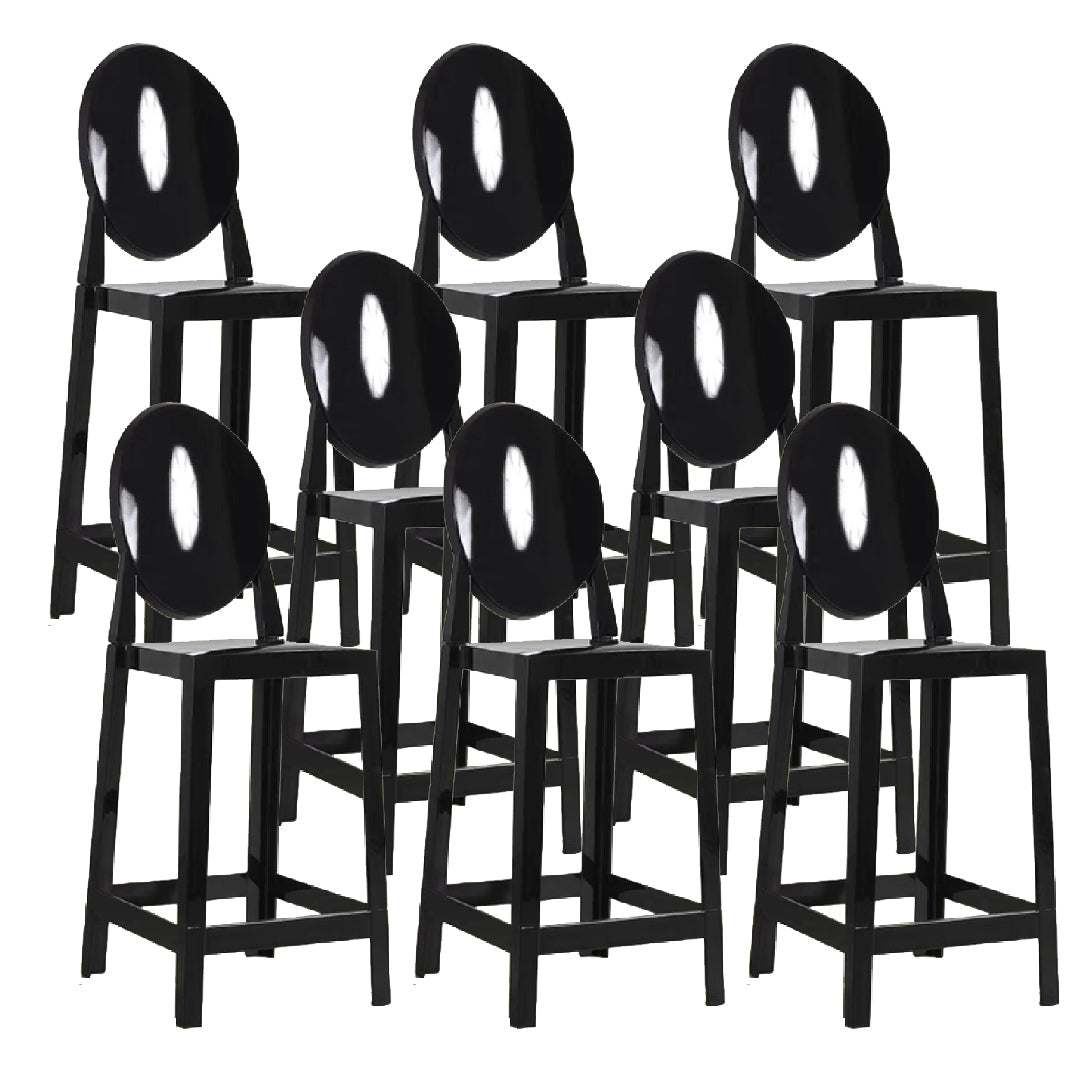 Sgabello da bar in plastica contropertatrice industriale.