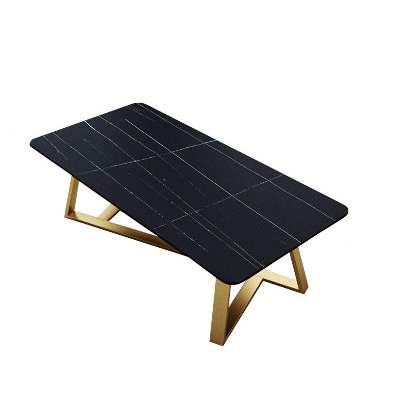 Frame 15.7" H 1 Single Cocktail Table Rectangular Slate Simple Coffee Table