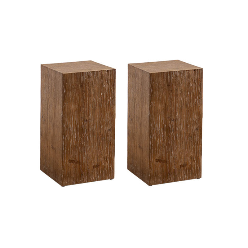 Mesa cuadrada de mesa de madera de campo francés, de 11.8 pulgadas de ancho
