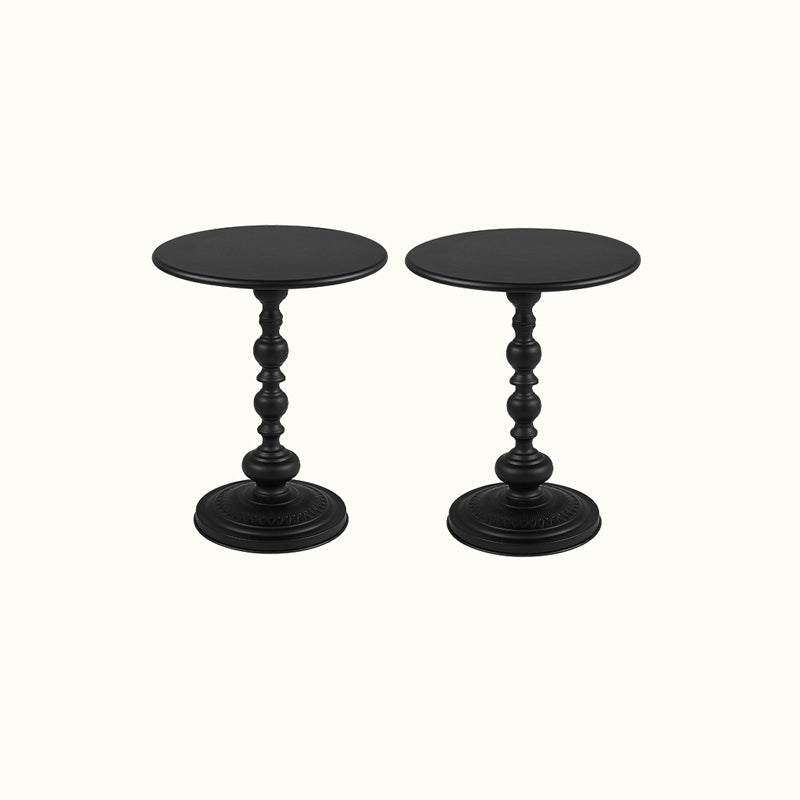 Tabla de extremo redonda de metal modernista Tabla de pedestal de 20.5 "de altura