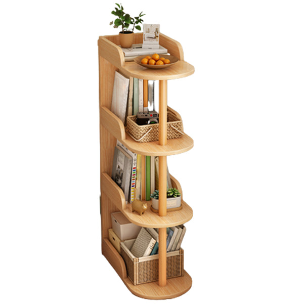 Modern Closed Back Book Shelf Wooden Bookcase for Living Room