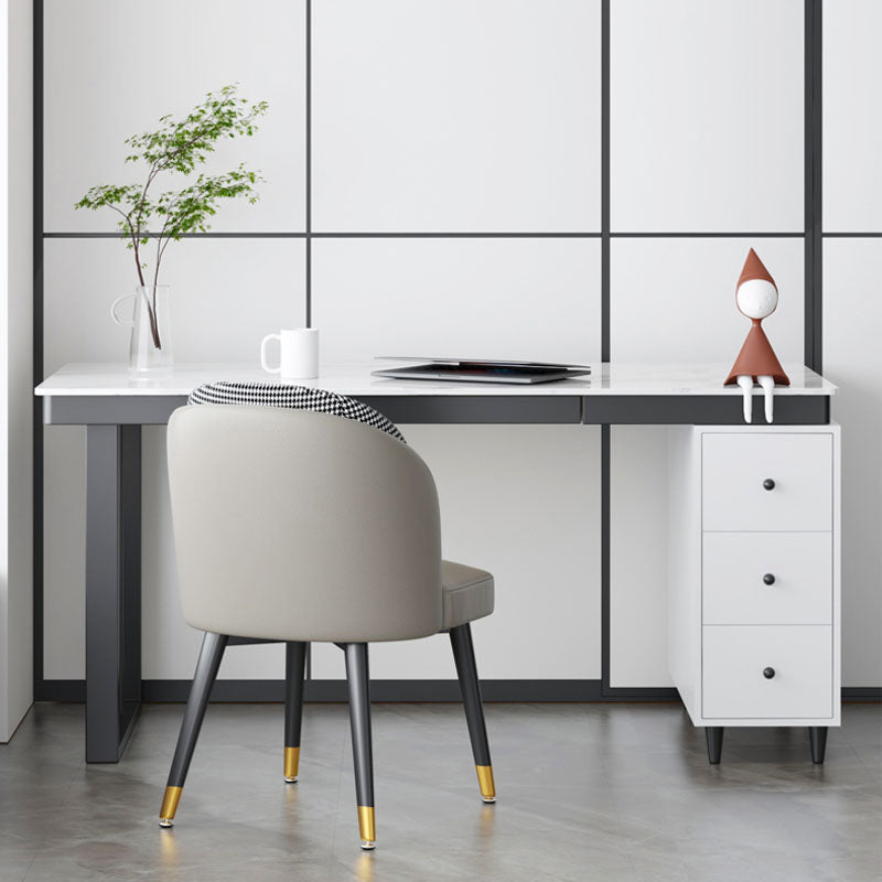Home Bureau de bureau moderne Home White Writing Bureau avec tiroirs