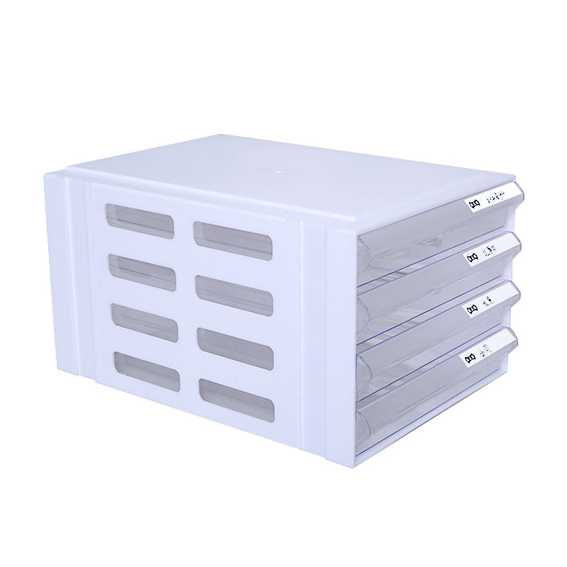 Contemporary Lateral Filing Cabinet Acrylic Filing Cabinet for Home Office 13.8"L x 9.8"W x 7.5"H 4 Clearhalo 'Filing Cabinets' 'filling_cabinets' 'furn' 'furn_filling_cabinets' 'Furniture' 'Office Furniture' 6297482