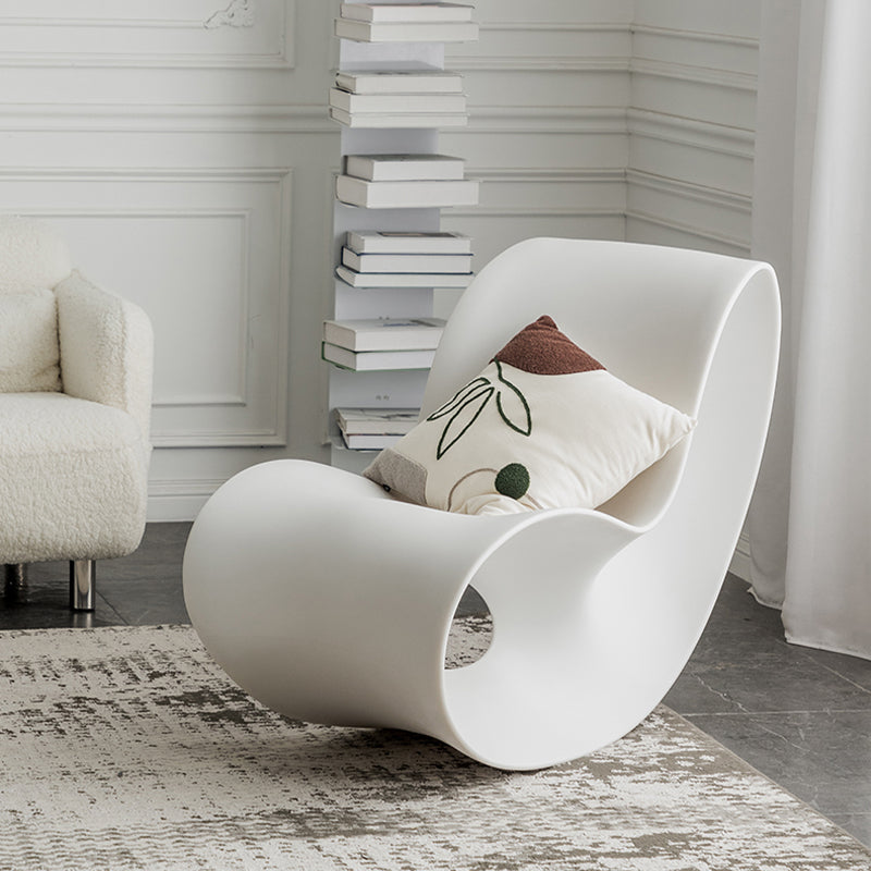 Silla de asiento de plástico moderna silla de plástico Rocking Accent Accent para sala de estar