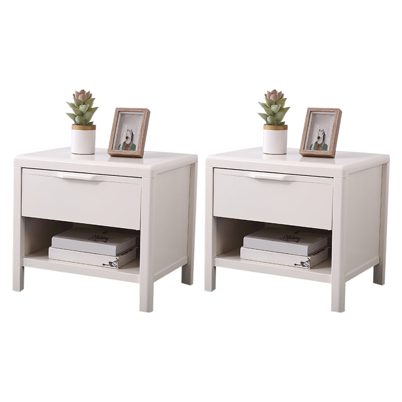 20 "l x 22" H moderno comodino in gomma mobile in legno con 1 traino