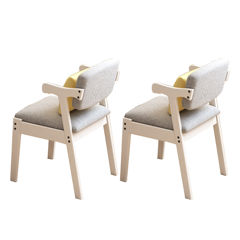 19.68" Wide Arm Chair Solid Wood Frame Chair for Living Room Linen 2 Piece Set White Clearhalo 'Accent Chairs' 'accent_chairs' 'Chairs & Seating' 'furn' 'furn_accent_chairs' 'Furniture' 'Living Room Furniture' 6301919