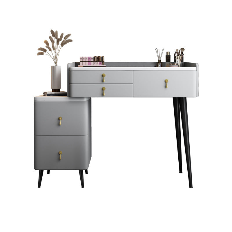 Tocador de maquillaje de dormitorio 31.1 "tocador moderno alto en gris