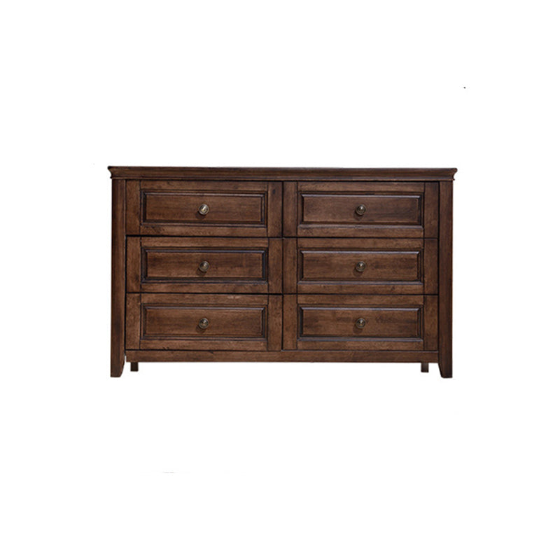 Mid-Century Modern Solid Wood Accent Chest with Drawers in Brown 6 Clearhalo 'Cabinets & Chests' 'cabinets_chests' 'furn' 'furn_cabinets_chests' 'Furniture' 'Living Room Furniture' 6302380