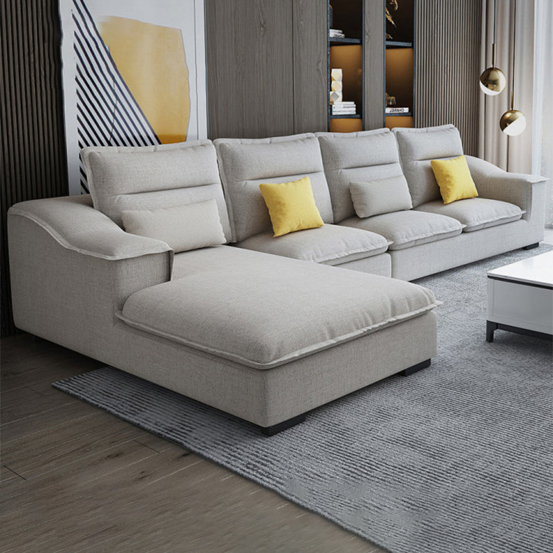 Cuscino moderno retro di divano di divano lino inclinati braccio sezionale