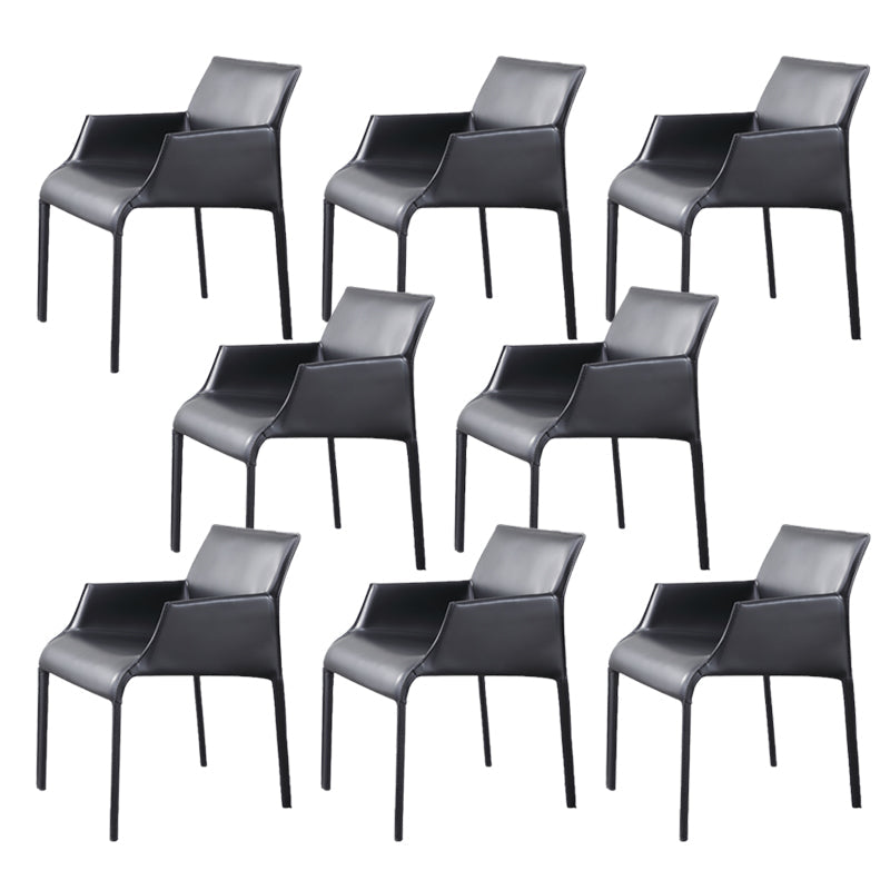 Moderne binnengestoffeerde tankstoel Faux lederen eetkamerstoel voor eetkamer