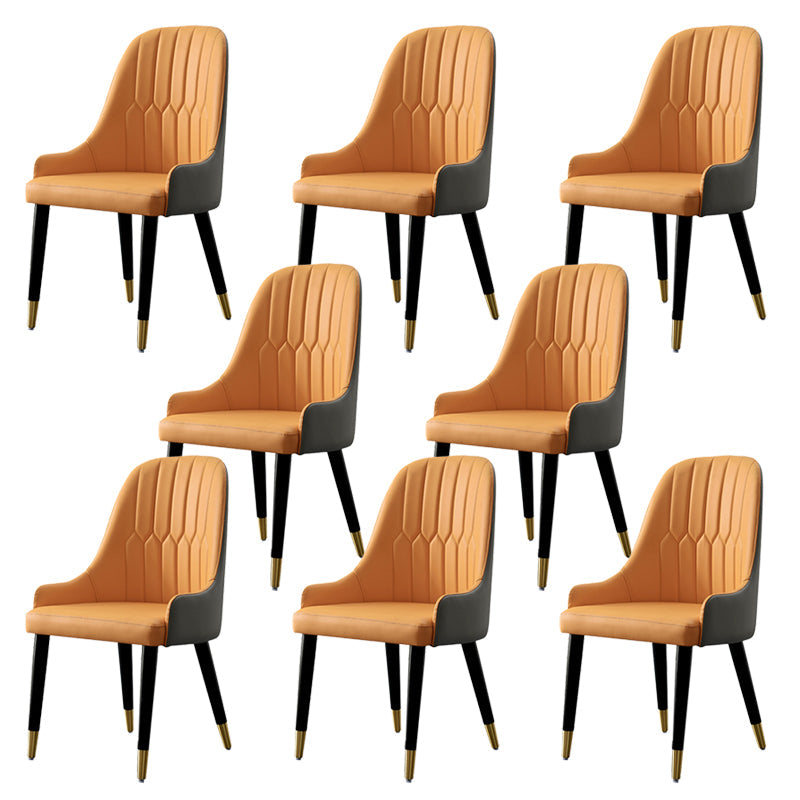 Sillas de comedor de cocina glamorosa sillas laterales tapizadas con patas de madera